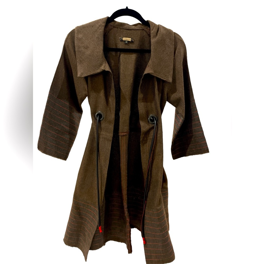 NWOT - Rozae Nichols Brown Trench Coat with Drawstring